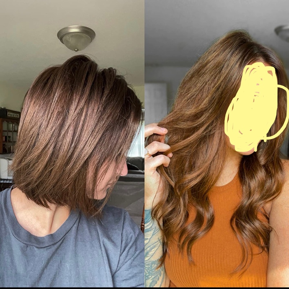 Straight Human Hair Clip ins (22 inches #2 Darkest Brown)